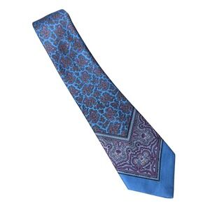 Gant Paisley Silk Tie Mens OS Blue Excellent Medallion Print Made in USA